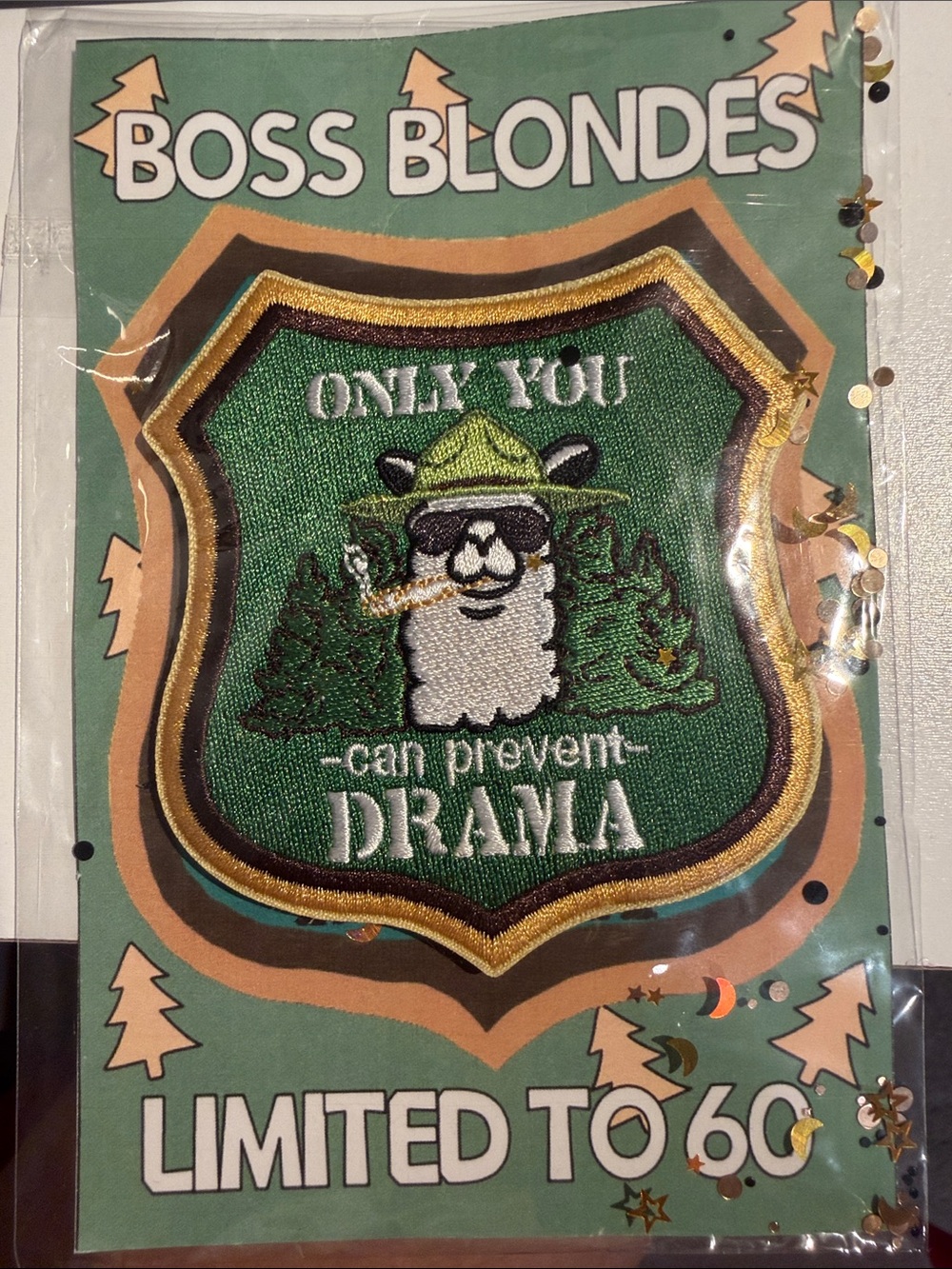 Boss Blondes 'Only You Can Prevent Drama' Velcro-backed Morale Patch